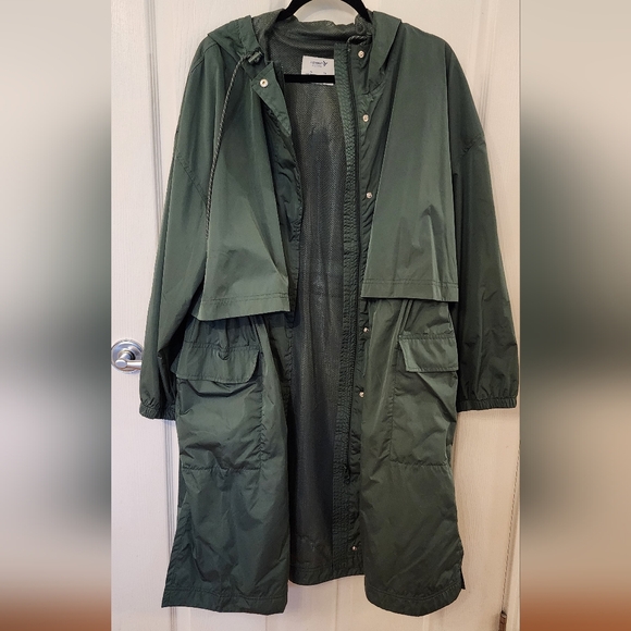 Old Navy Oversized Water-Resistant Hooded Coat Terrestrial Green XL - Picture 3 of 10